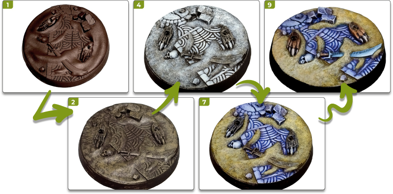 Painting desert ruins for Warhammer - Tutorial 